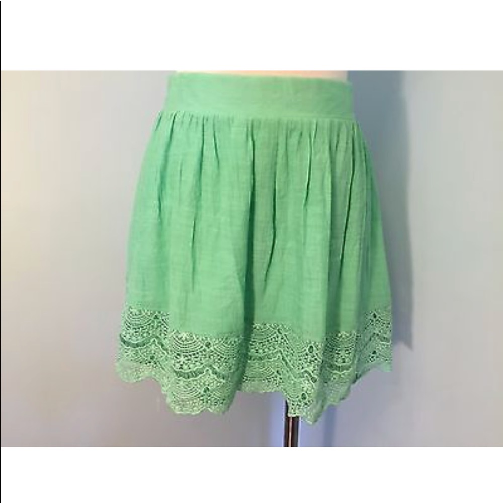 Takara Mint Green Skirt with Eyelet Detail